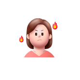 화난 여자 아이콘